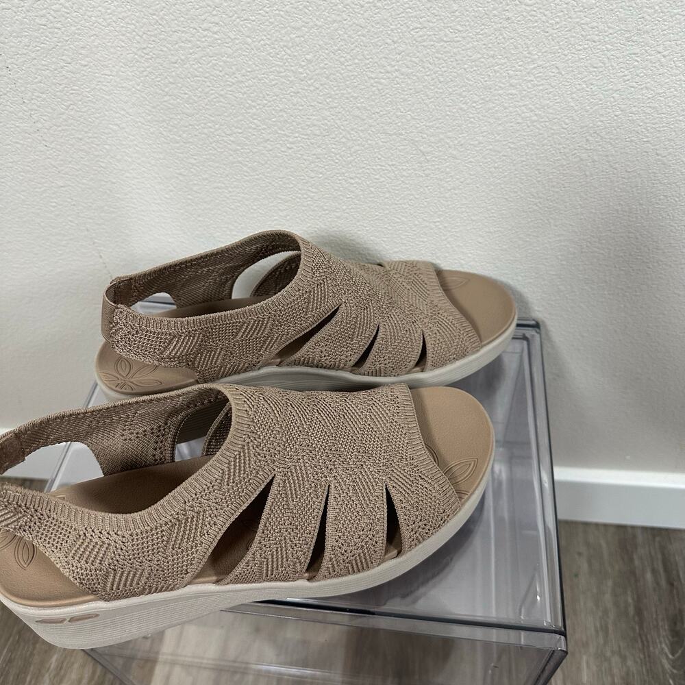 Skechers Pier Lite Memory Maker Taupe Wedge Sandals 9.5 - Picture 2 of 8